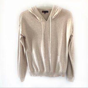 t/o Sweaters Tan Long Sleeve Hooded Sweater Size M